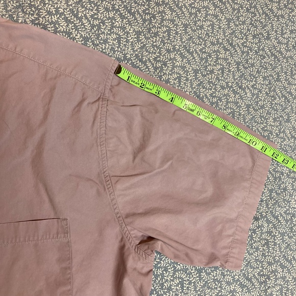 Eddie Bauer Mens 100% Cotton Short Sleeve Button Up Lavender Shirt XL Tall - Picture 5 of 8